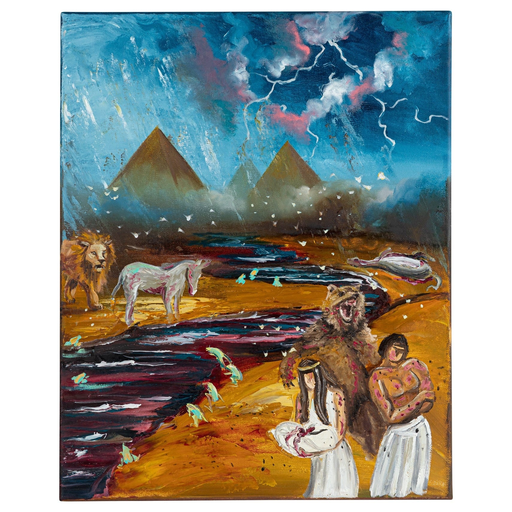 Original Hand Painted Pesach Art - Waterdale Collection