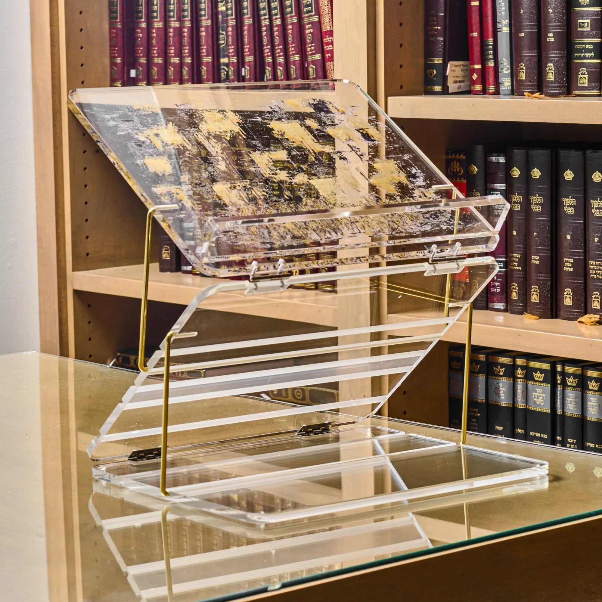 Painted by Yosefa Foldable Shtender - Waterdale Collection