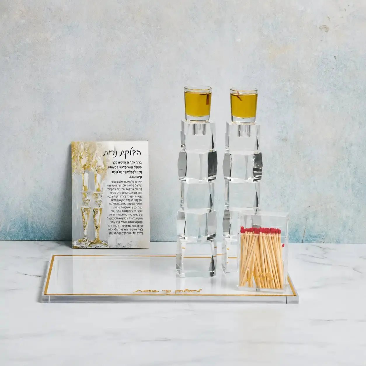 Painted Gold Candles Tabletop Hadlokas Neiros - Waterdale Collection