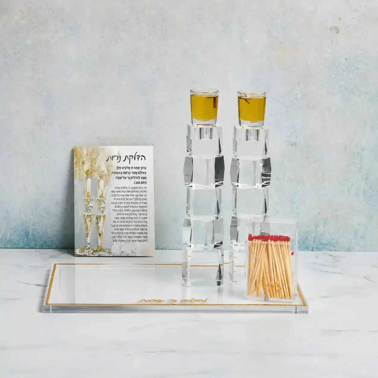 Painted Gold Candles Tabletop Hadlokas Neiros - Waterdale Collection