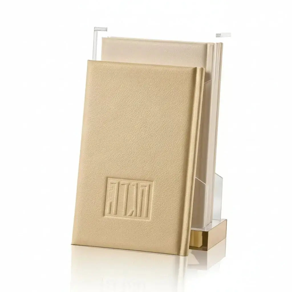 Painted Hardcover Leather & Lucite Haggadah Set - Waterdale Collection