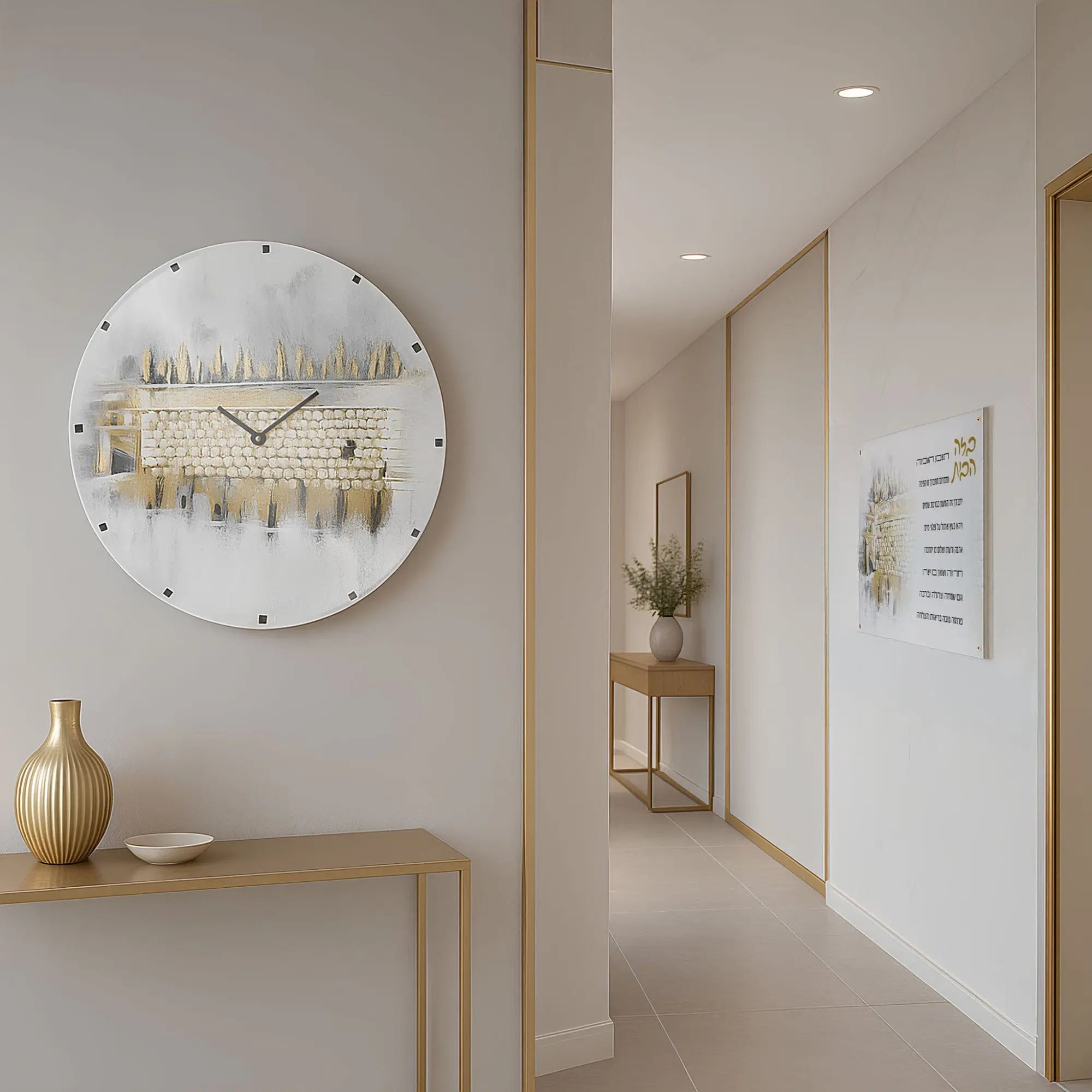 Painted Kosel at Winter Clock Waterdale Collection Wall Art