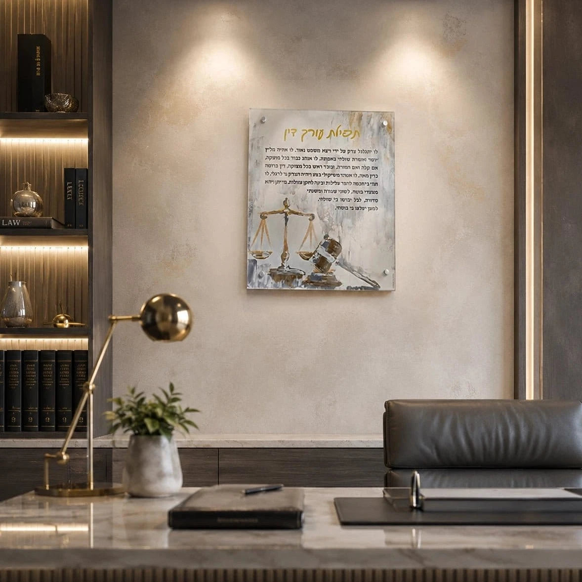 A framed wall art print lawyer tefila