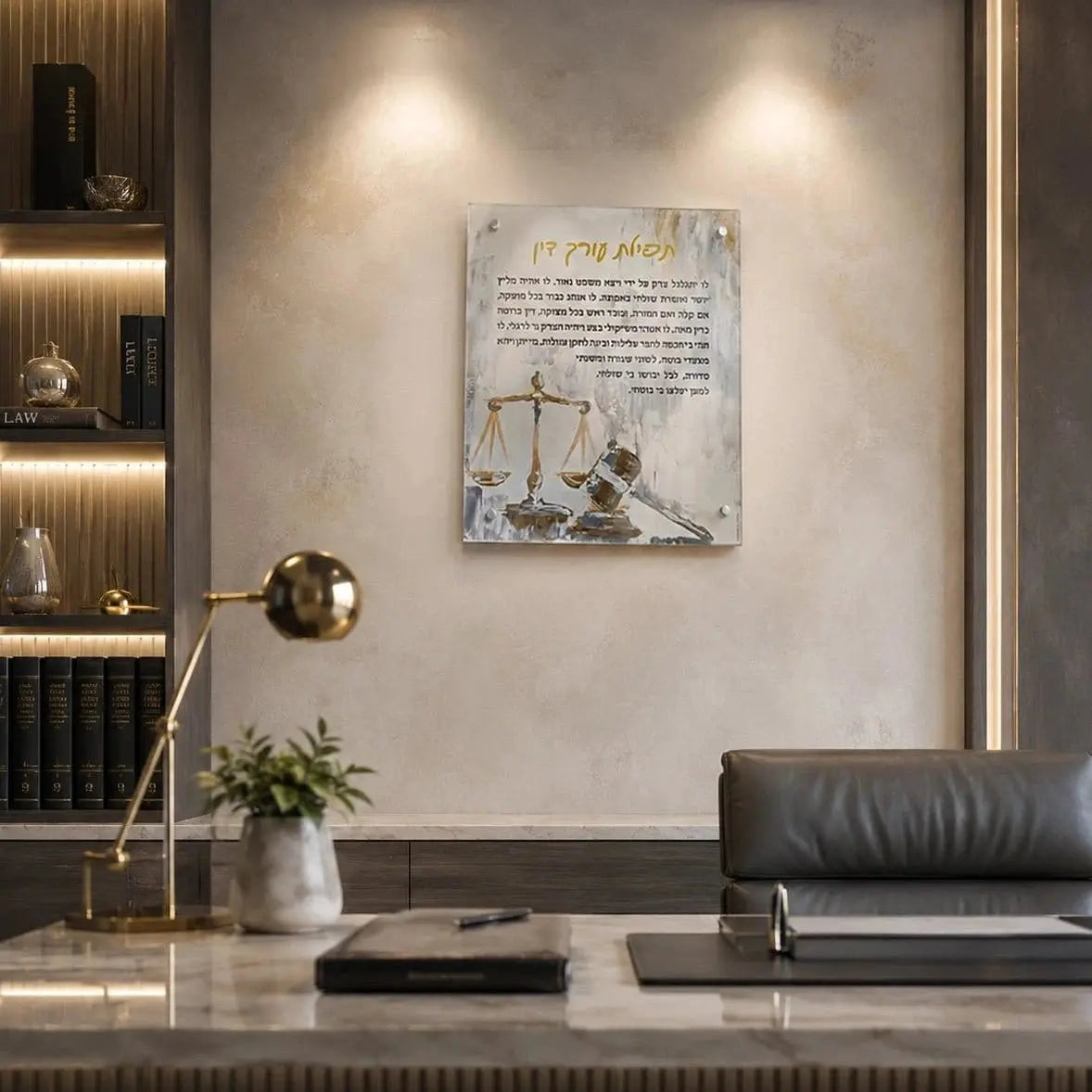A framed wall art print lawyer tefila