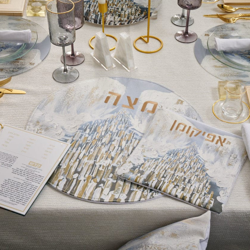 Painted Seder Plate (Style 2) - Waterdale Collection