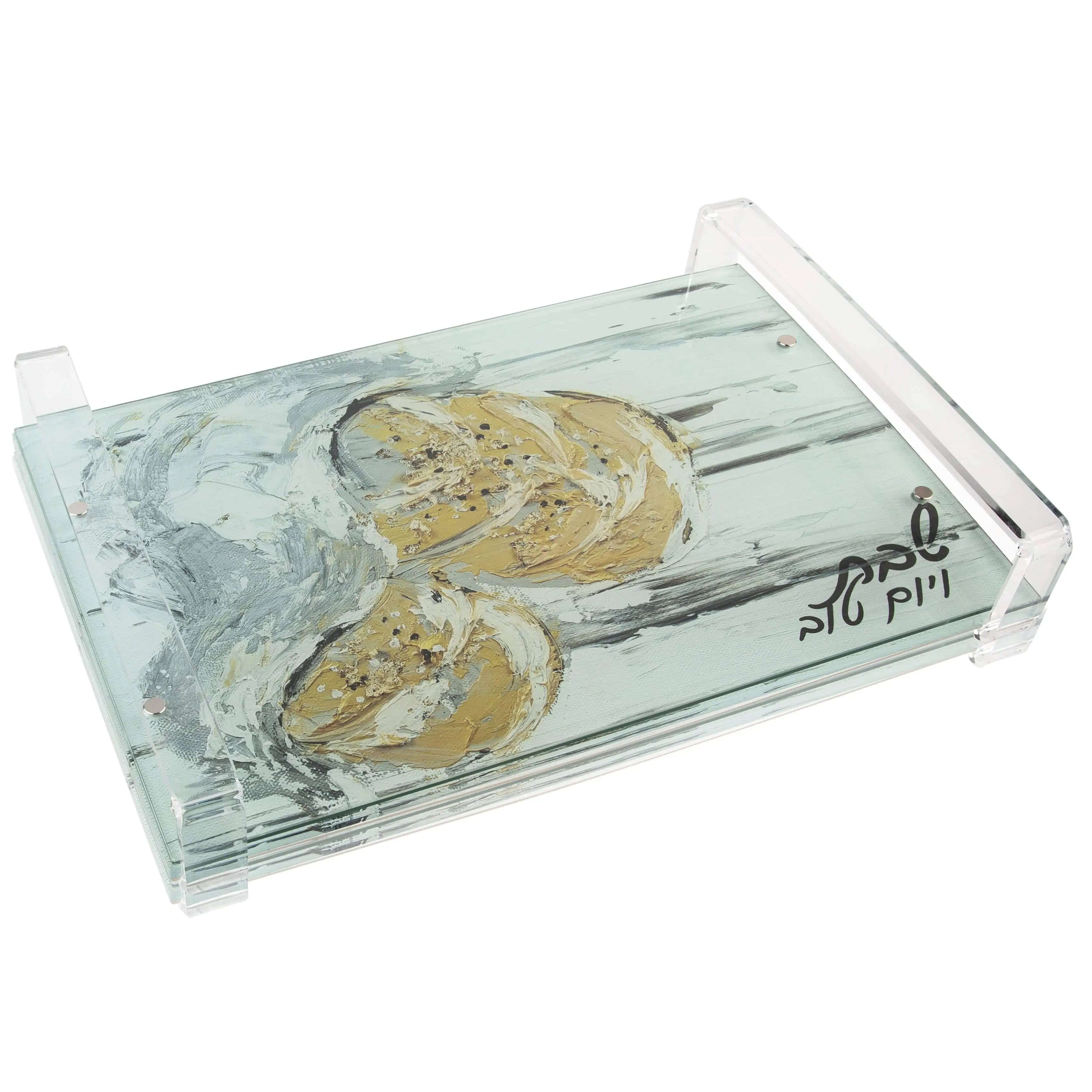 Painted Shabbos Challah Board - Waterdale Collection