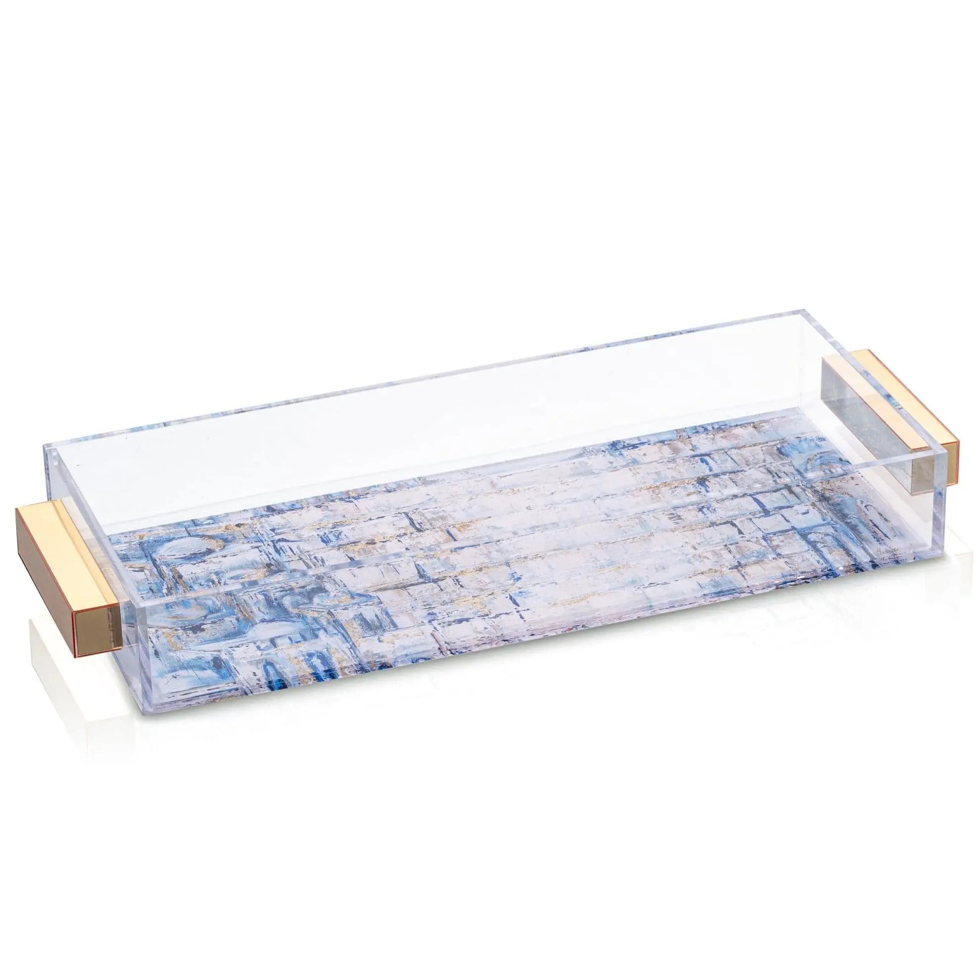 Painted Yosefa Bread Tray Waterdale Collection Tray