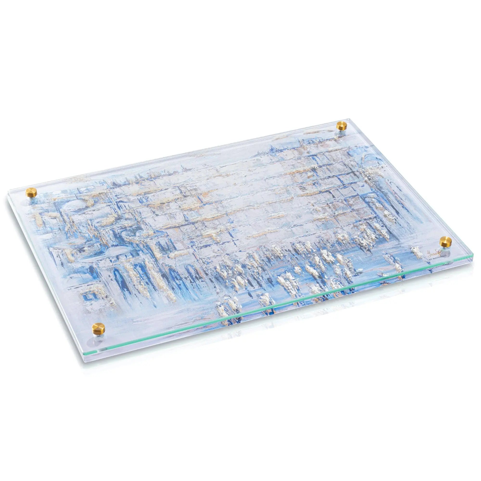Painted Yosefa Challah Board Waterdale Collection Tray