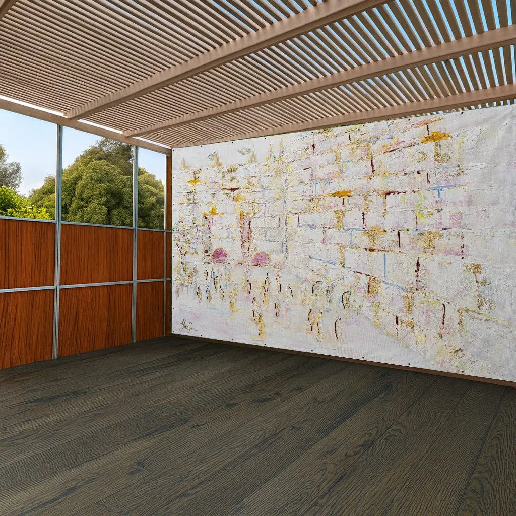 Pastel Kosel by Yosefa Vinyl Mural Sukkah Decoration - Waterdale Collection