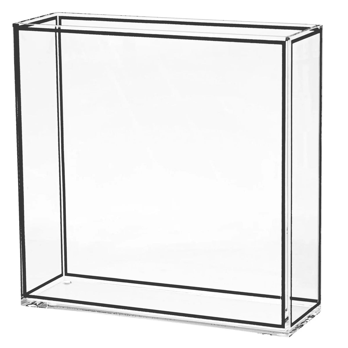 Rectangle outline vase with clean geometric frame design, perfect for modern floral arrangements and minimalist tabletop decor.