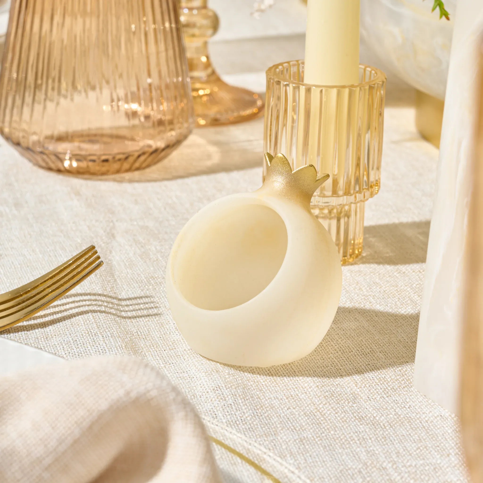 Resin Pomegranate Honey Dish Set (4) - Waterdale Collection