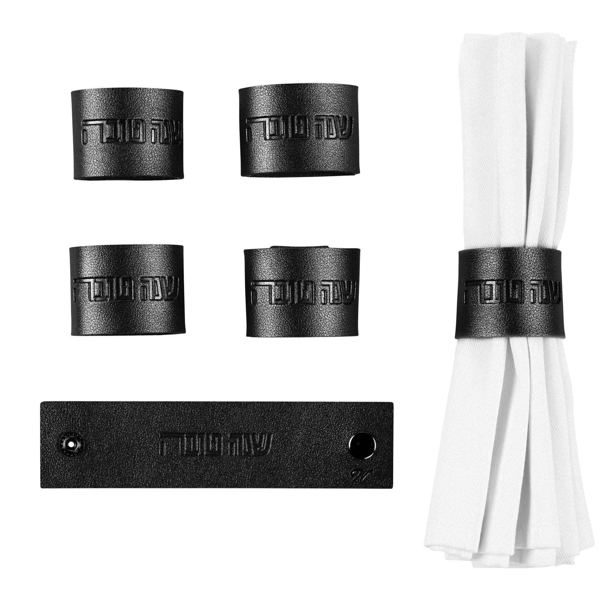 Rosh Hashana Leather Napkin Wraps Waterdale Collection Napkin Rings