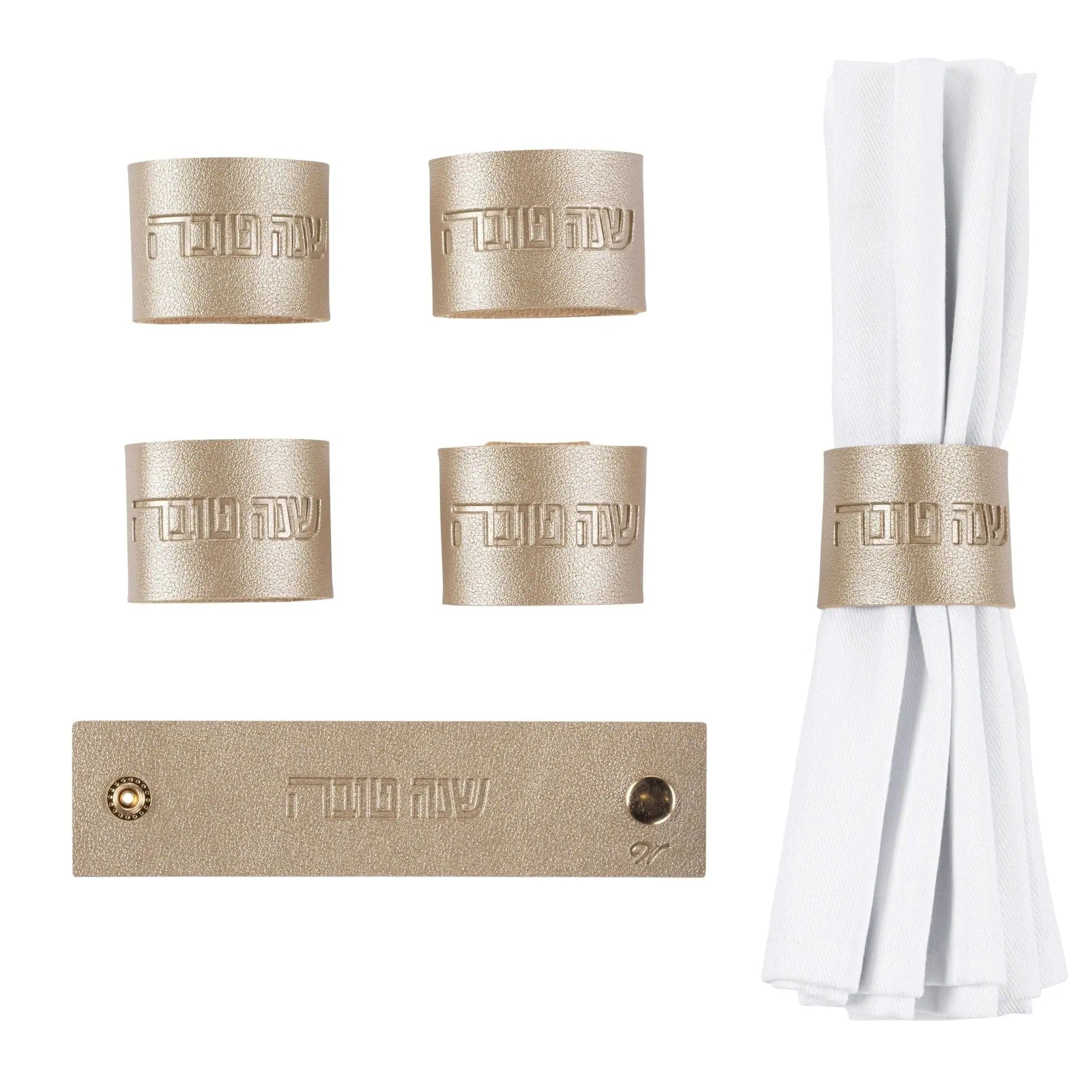 Rosh Hashana Leather Napkin Wraps Waterdale Collection Napkin Rings