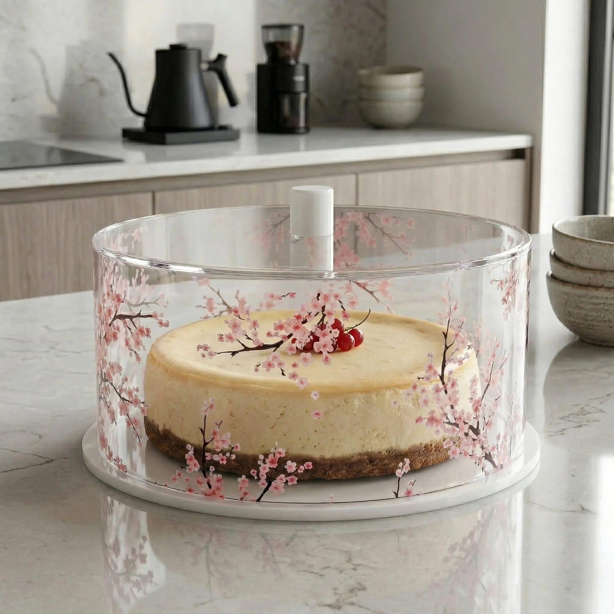 Round Cherry Blossom Cake Dome Waterdale Collection Cake Dome