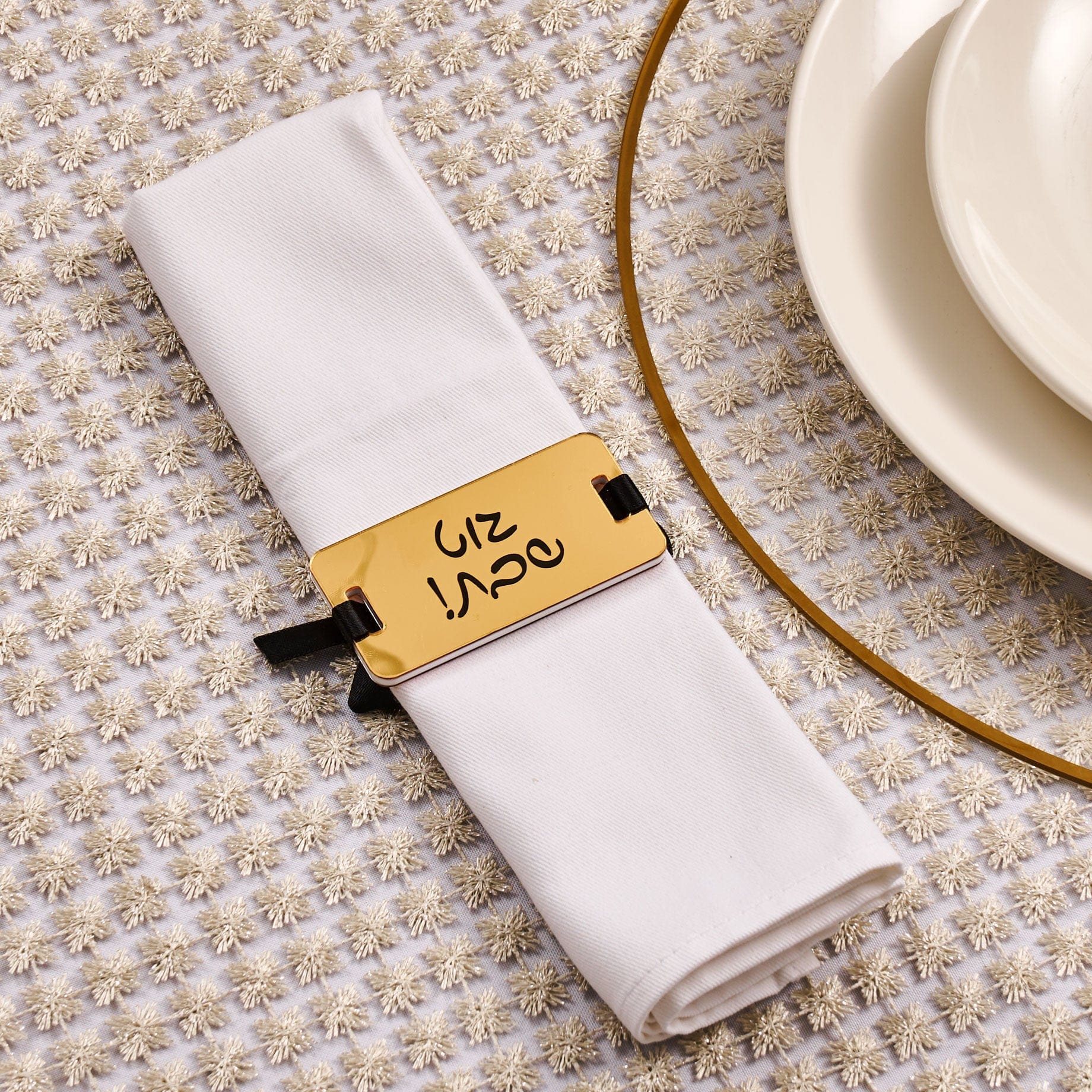 Shabbos - Yom Tov Napkin Wraps - Waterdale Collection