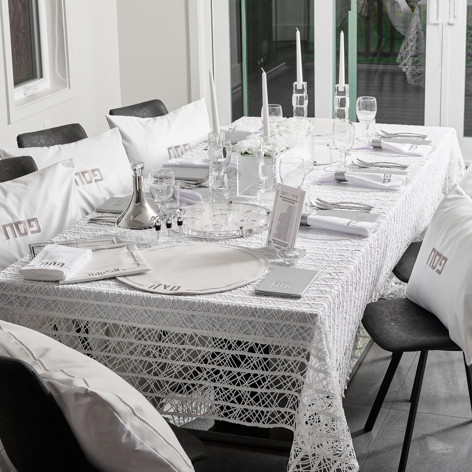 Silver Pesach 2024 Tablescape - Waterdale Collection