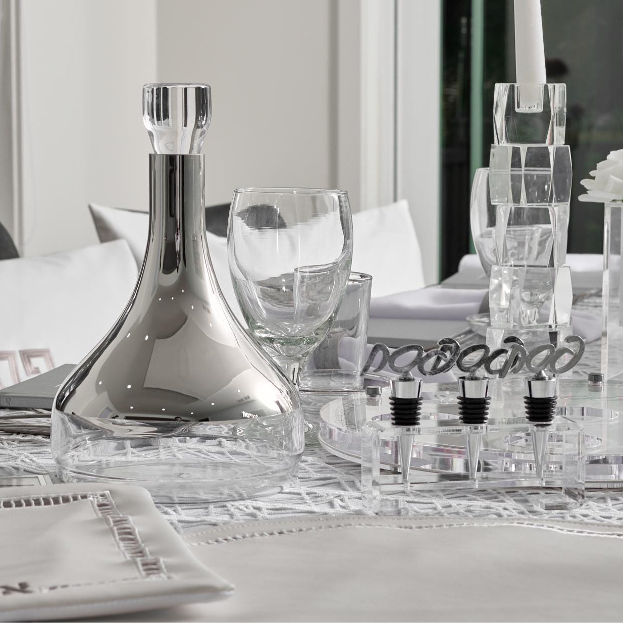 Silver Pesach 2024 Tablescape - Waterdale Collection