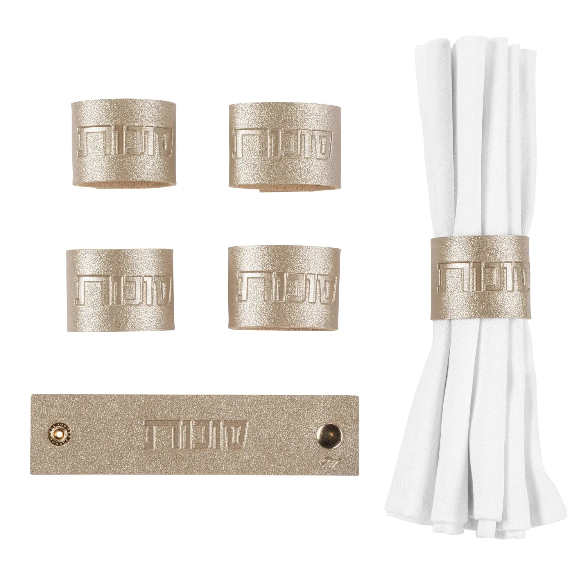 Sukkos Leather Napkin Wraps Waterdale Collection Napkin Rings