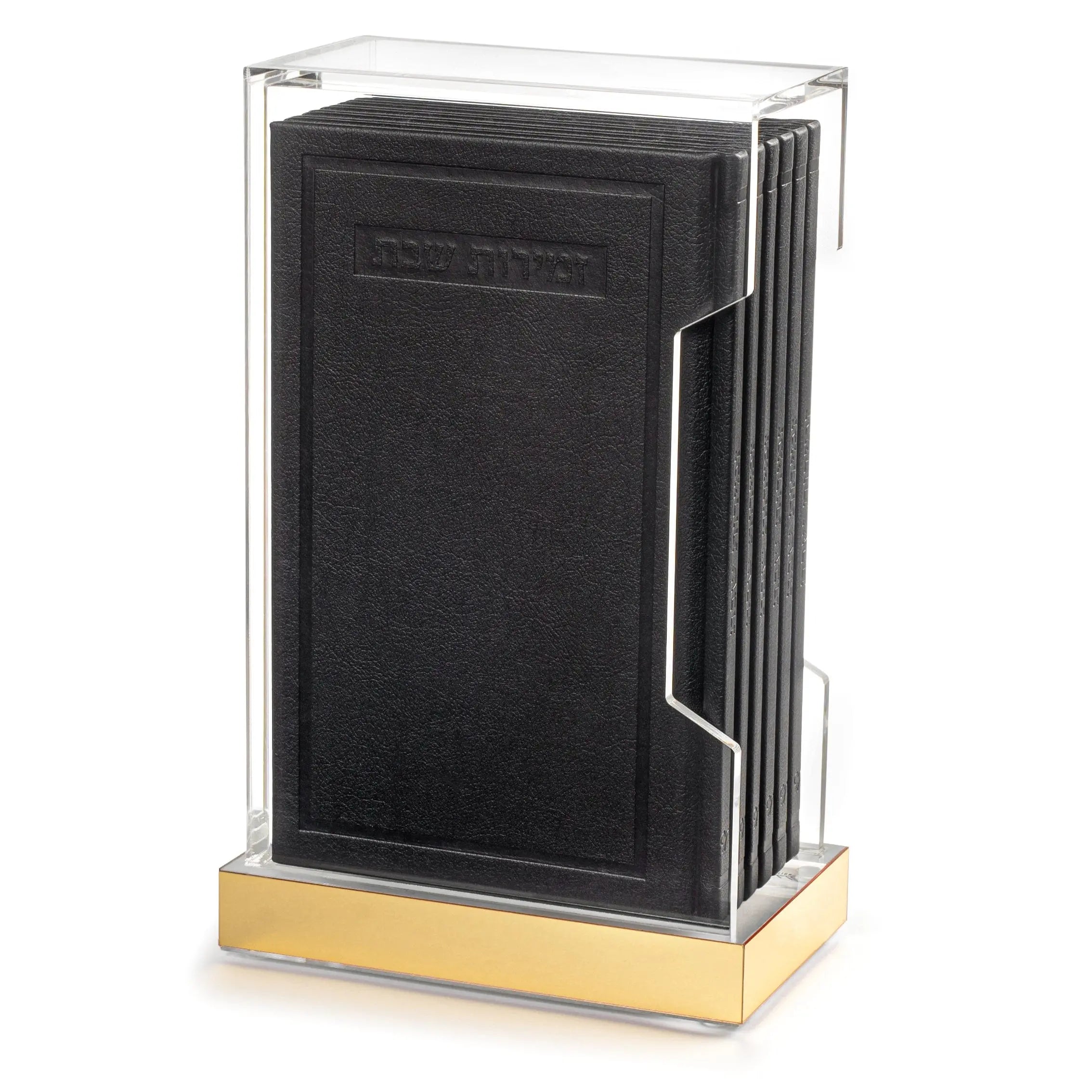 Tall Hardcover Leather & Lucite Bencher Set - Waterdale Collection