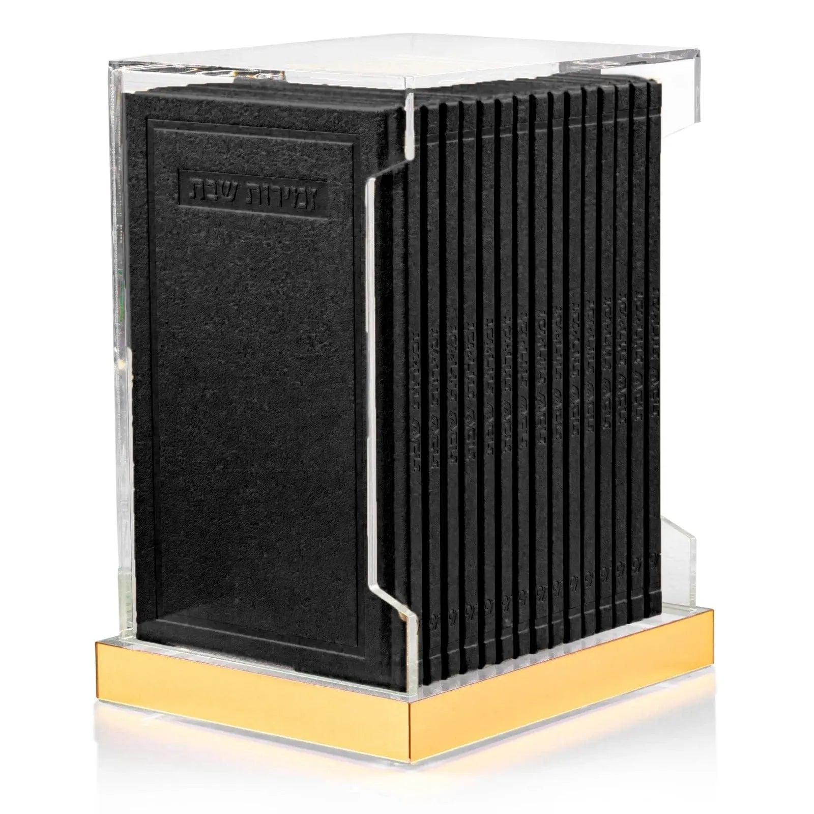 Tall Hardcover Leather & Lucite Bencher Set (Set of 14) - Waterdale Collection