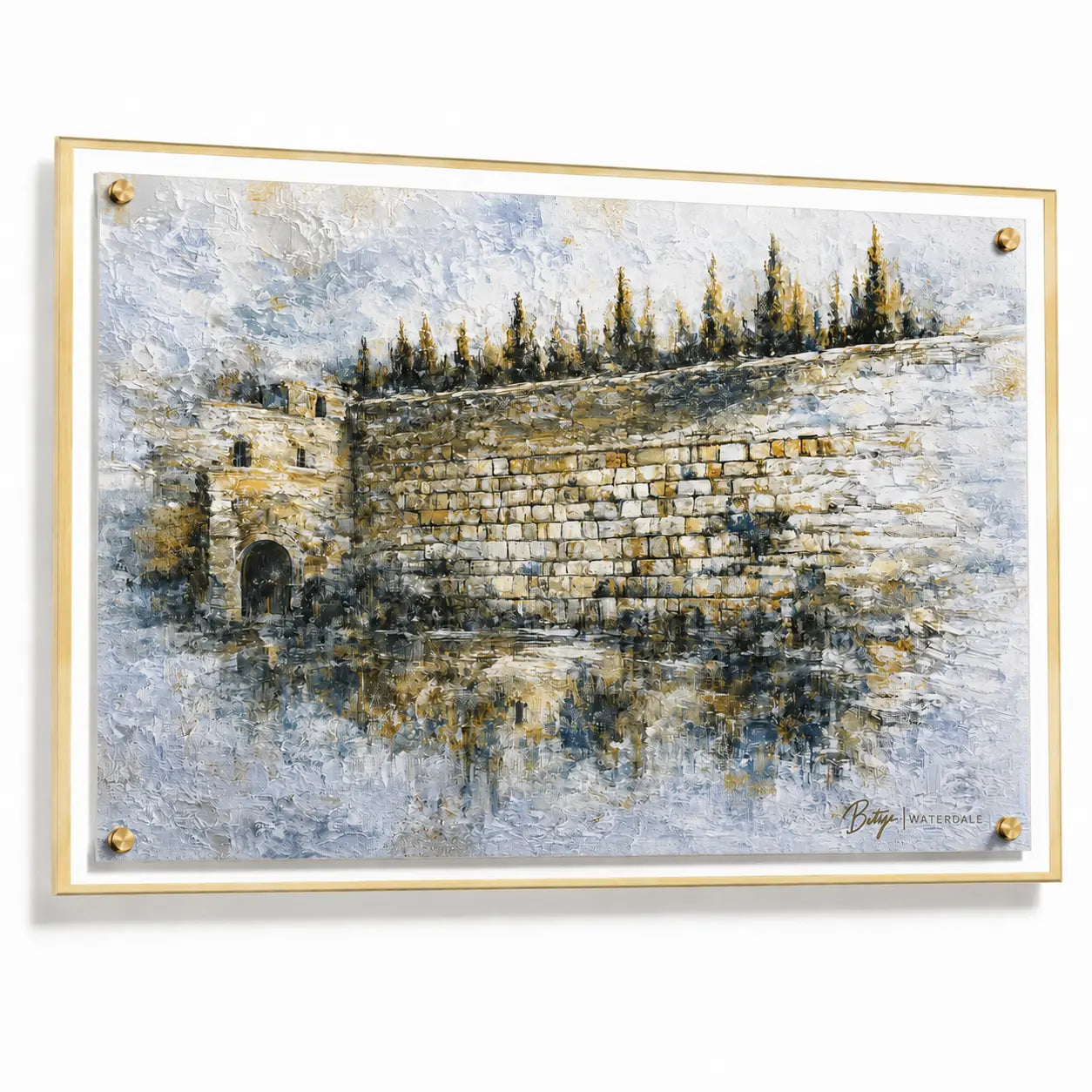 Teal Kosel Painted Batya Wall Art by Waterdale Collection
