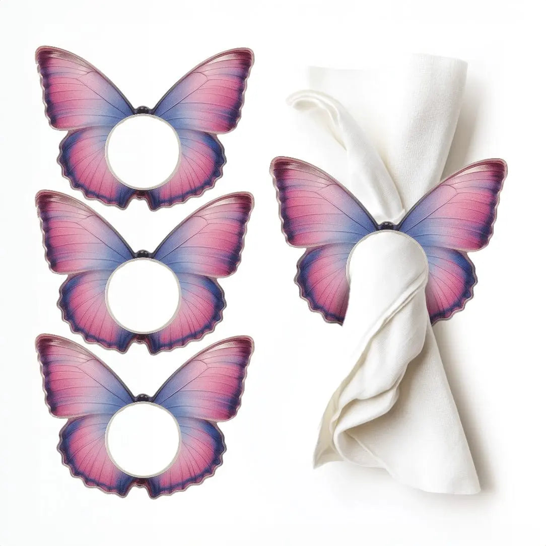 Tie - Dye Butterfly Napkin Rings - Waterdale Collection