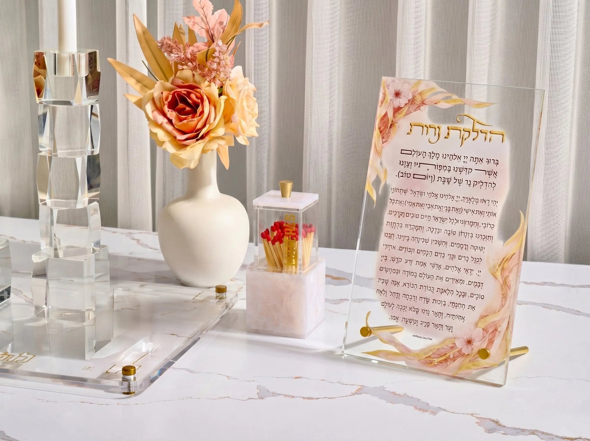 watercolor flowers hadlokas neiros tabletop on marble table