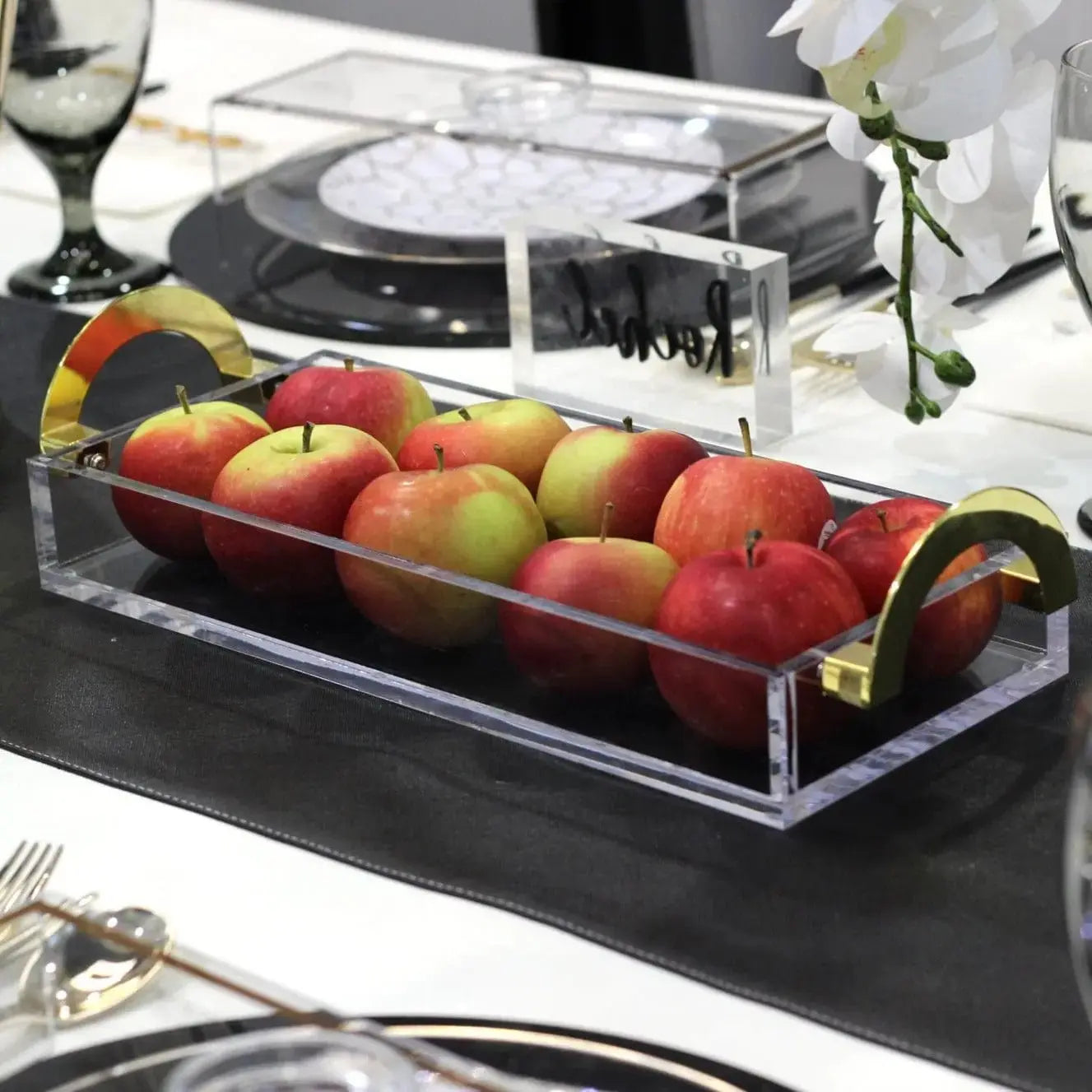 White & Gold Rosh Hashanah Tablescape - Waterdale Collection