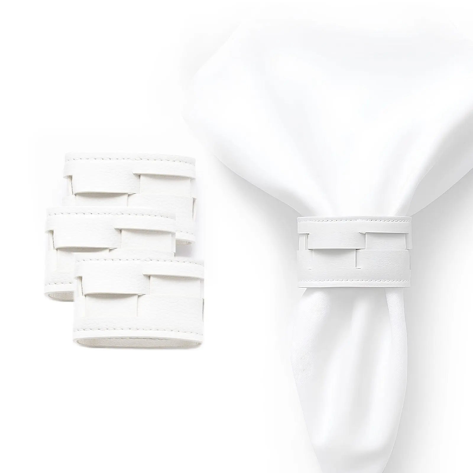 Woven Leather Napkin Wraps - Waterdale Collection