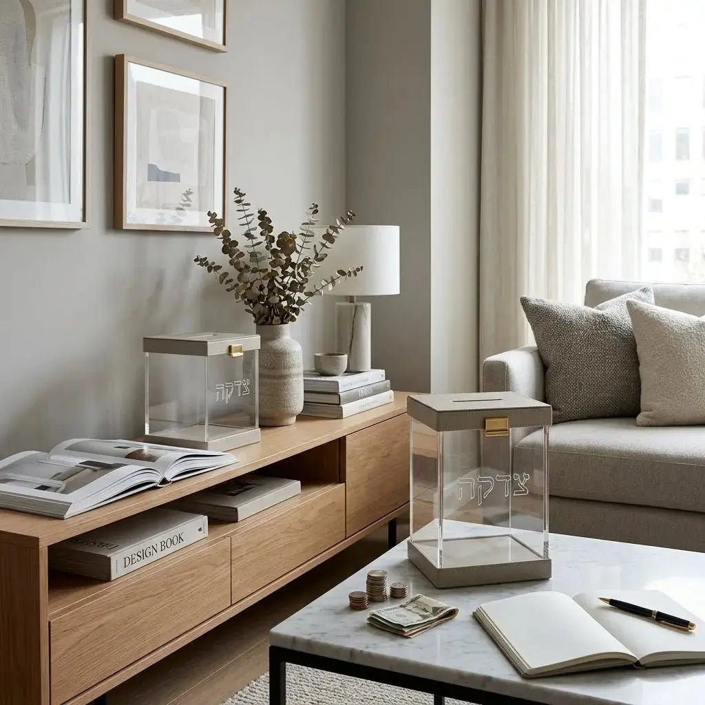 Choosing a Luxury Modern Tzedakah Box for Your Living Room - Waterdale Collection