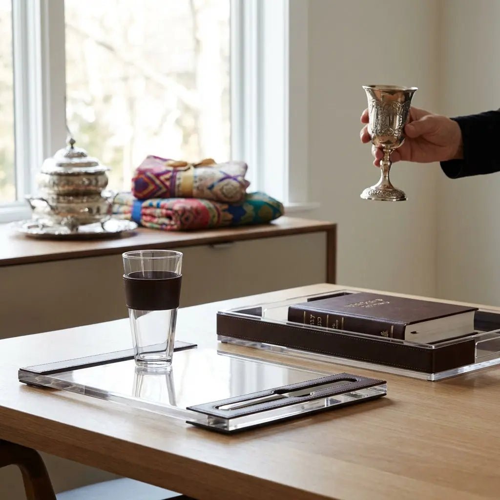 Elegant Modern Yom Tov Gifts: Our Curated Lucite and Leather Collection - Waterdale Collection