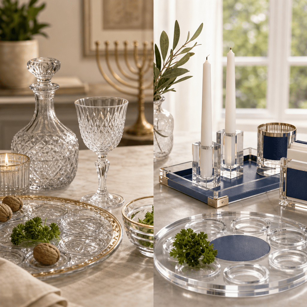 Modern Lucite Judaica vs Traditional Glass: Which Ritual Items Truly Last - Waterdale Collection