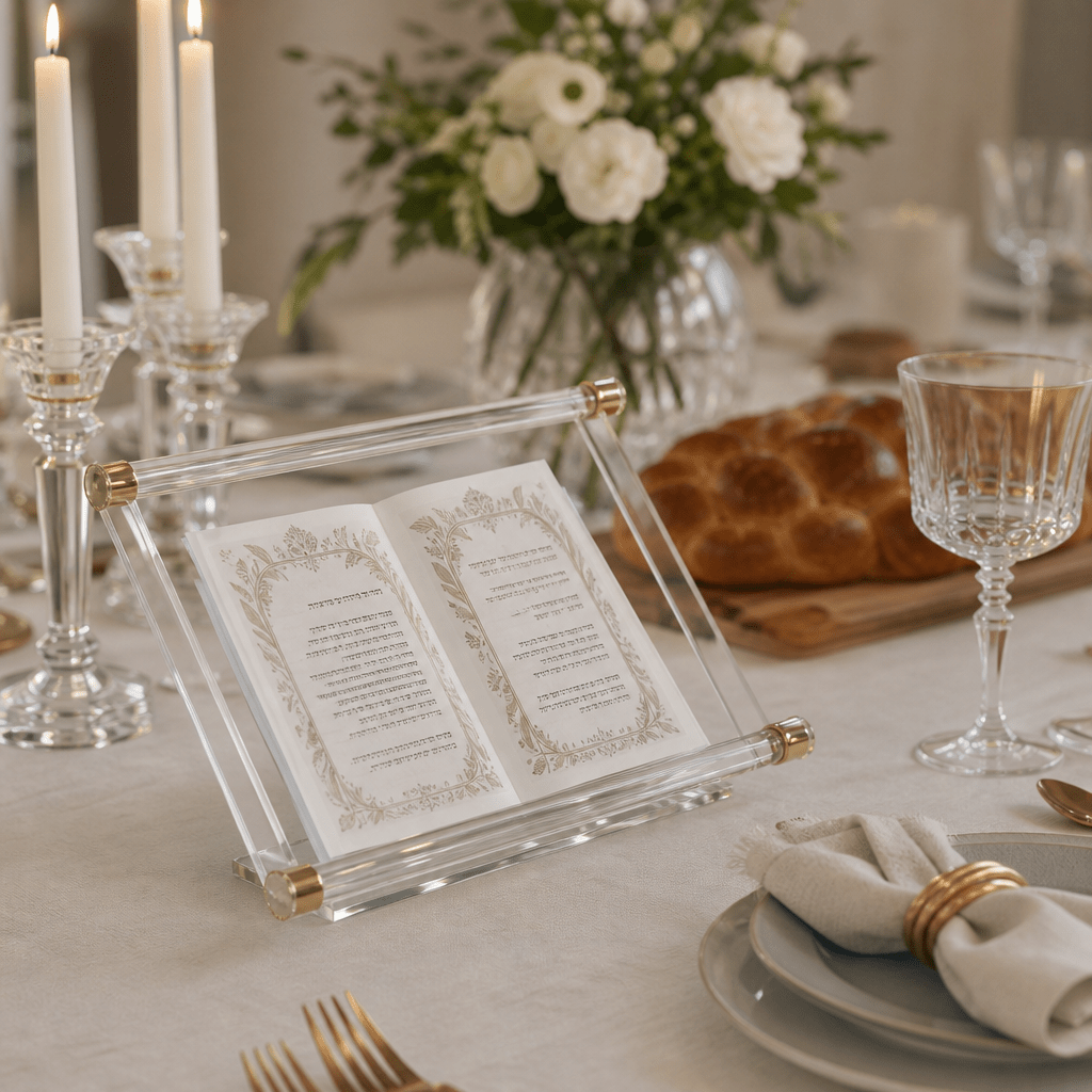 Why High-End Lucite Bentchers Elevate Your Jewish Table Setting - Waterdale Collection