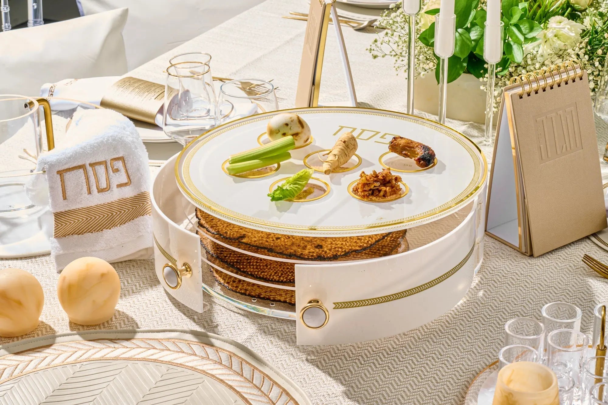 3 Tier Seder Plates - Waterdale Collection