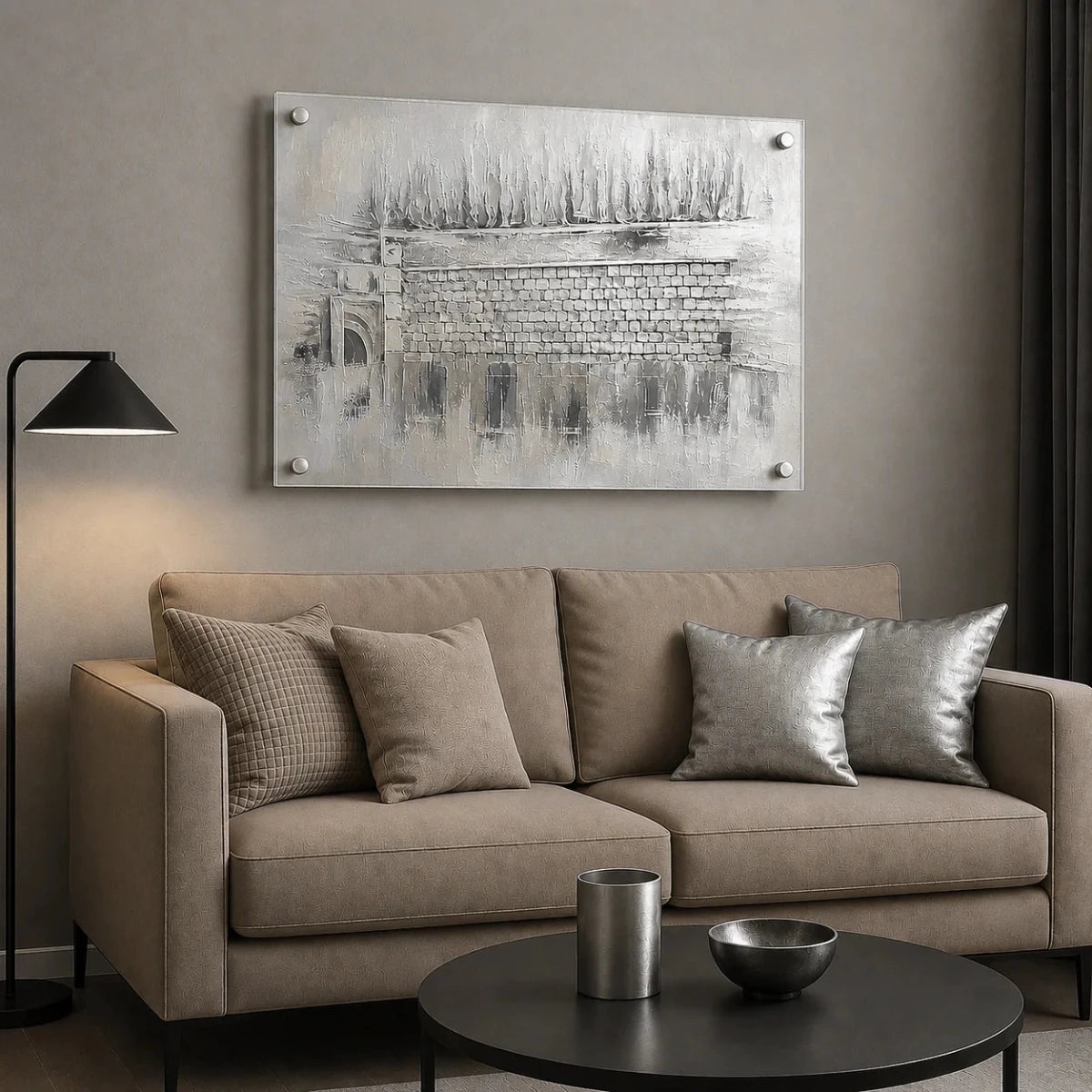 silver gray kosel at winter painting