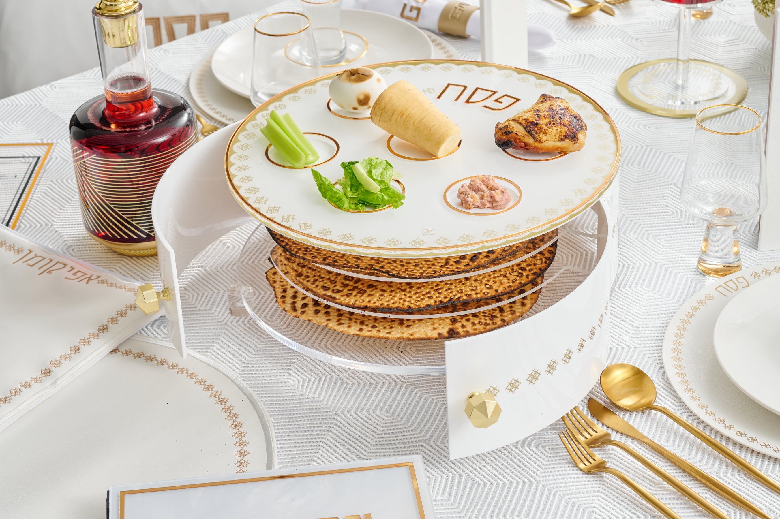 3 Tier Seder Plates