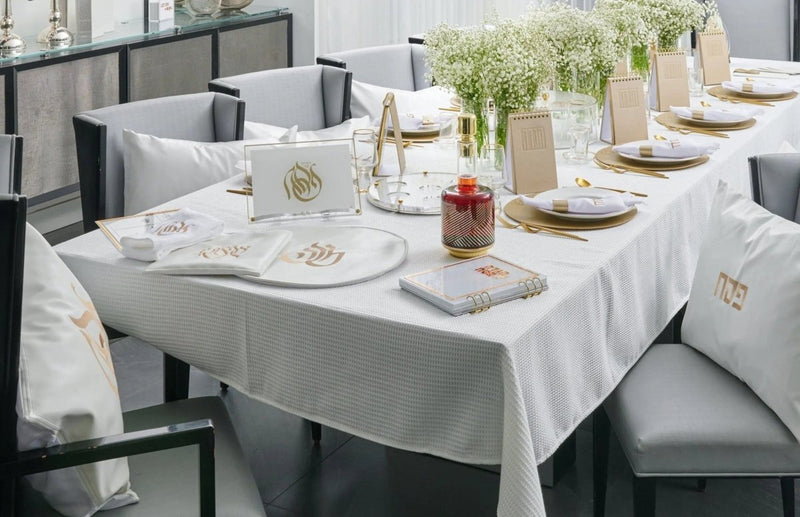 Regal Leather Pesach 2025 Tablescape Waterdale Collection Tablescape