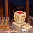 Resin Dreidel Sculpture Match Jar  by  Waterdale Collection