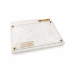 Marble Resin Challah Board with Knife Slot | Shabbos & Yom tov Judaica for the Shabbat table