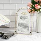 Classic Arch Basic Tabletop Hafrashas Challah | Luxury Lucite Judaica 