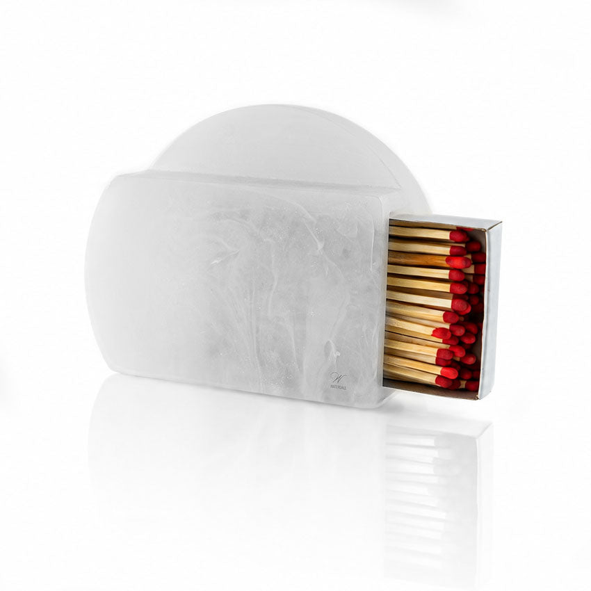 Resin Silver Matchbox Holder | Luxury Shabbat & Yom tov Judaica 