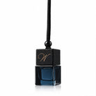 Hanging car diffuser with a black leatherette cap and gold monogram, Tefilat Haderech gift set