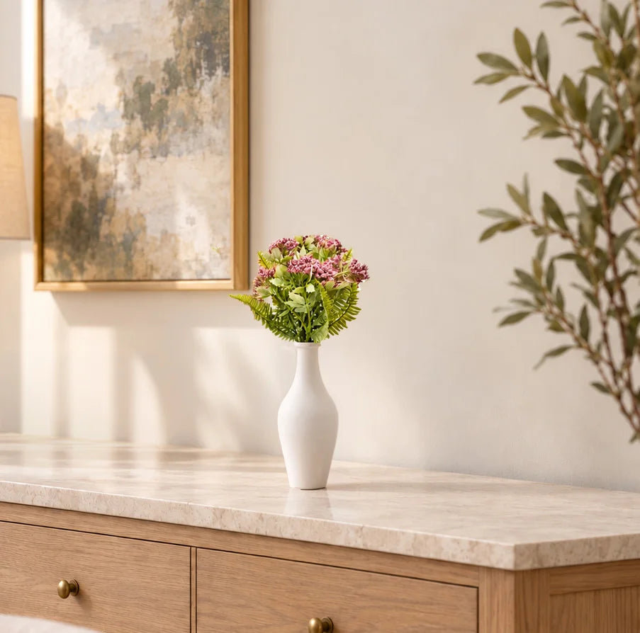 Pink Garden Faux Floral Arrangement  by  Waterdale Collection