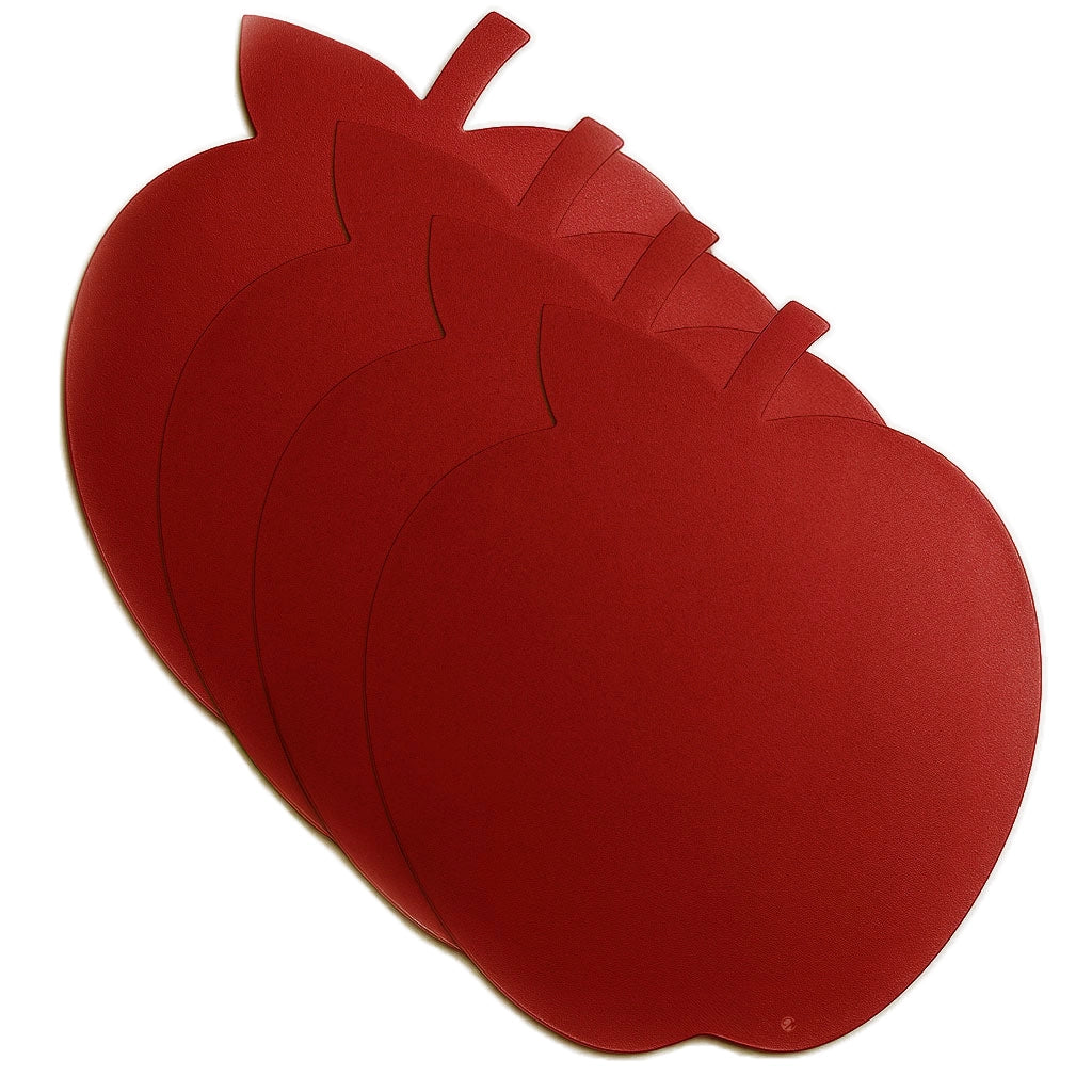 Deep Red apple leather charger plate from Waterdale Collection for the holiday table
