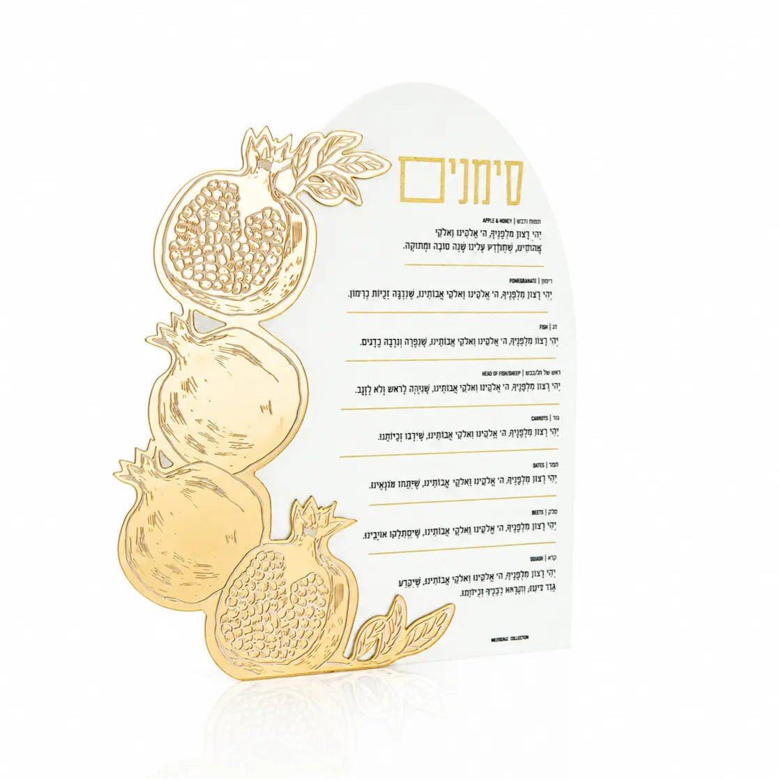 Rosh Hashana Pomegranate Simanim Card - Waterdale Collection