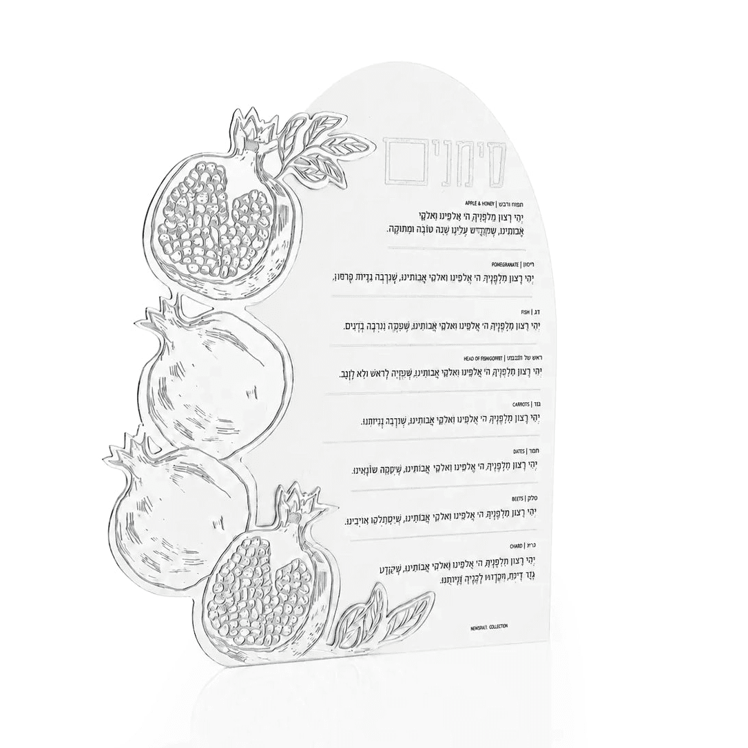 Rosh Hashana Pomegranate Simanim Card - Waterdale Collection