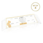Raised pomegranate Simanim trays, set of 4 in clear Lucite, from Waterdale Collection