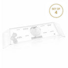 Raised pomegranate Simanim trays, set of 4 in clear Lucite, from Waterdale Collection