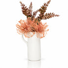 Coral Bloom Faux Floral Pitcher  by  Waterdale Collection