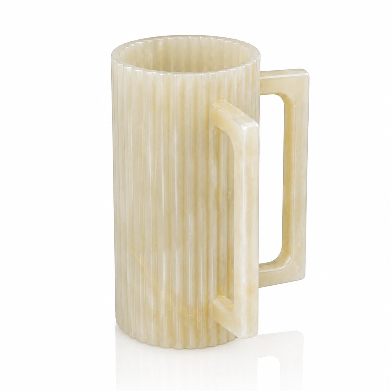 Fluted resin washing cup with two handles for Netilat Yadayim.